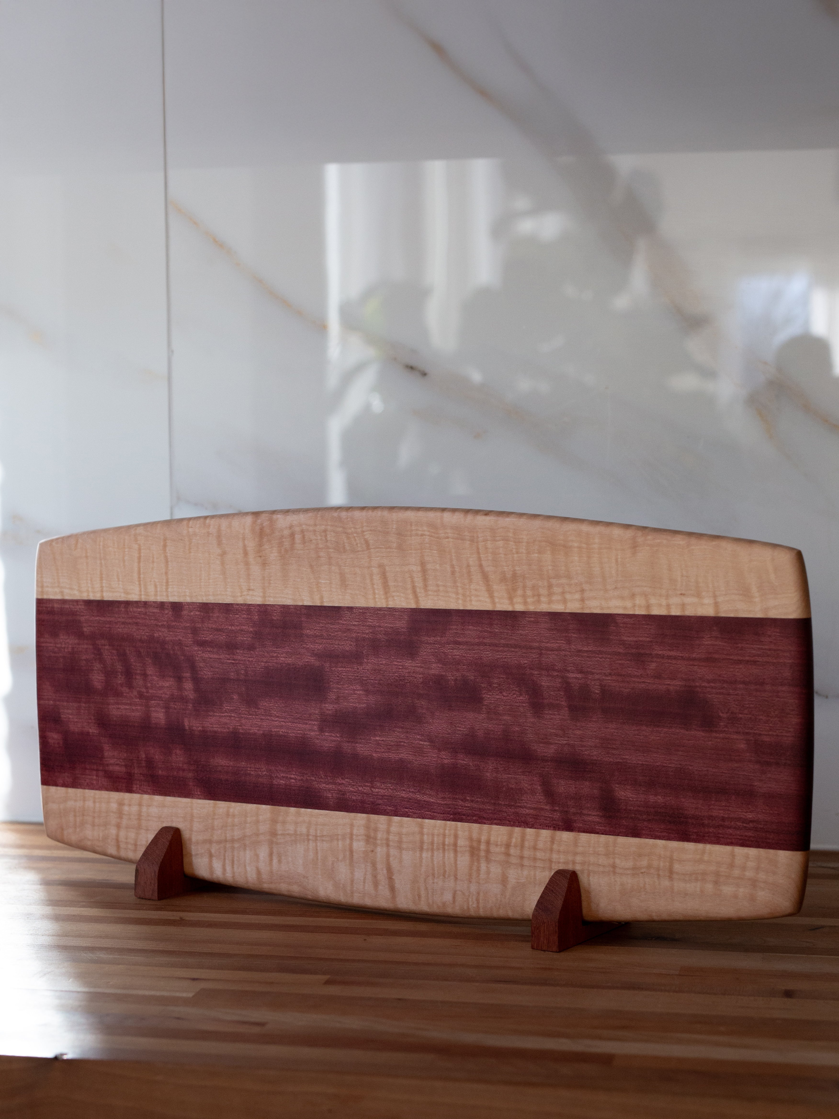 Serving Board - Curly Maple and Purpleheart