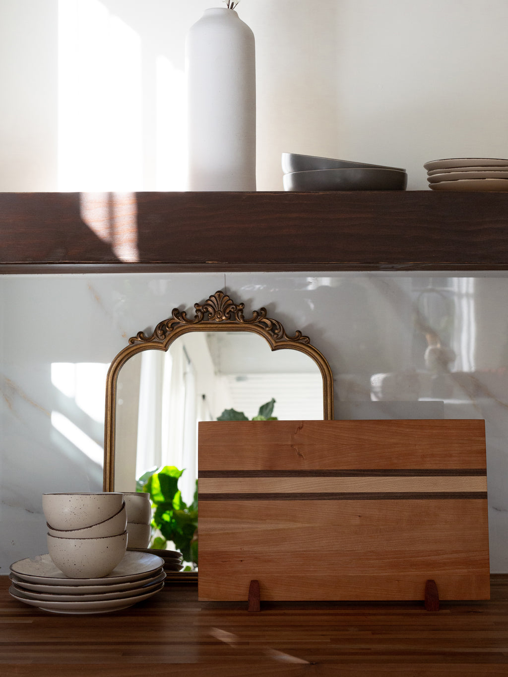 Cutting Board - Cherry Edge-grain w/ Stripes