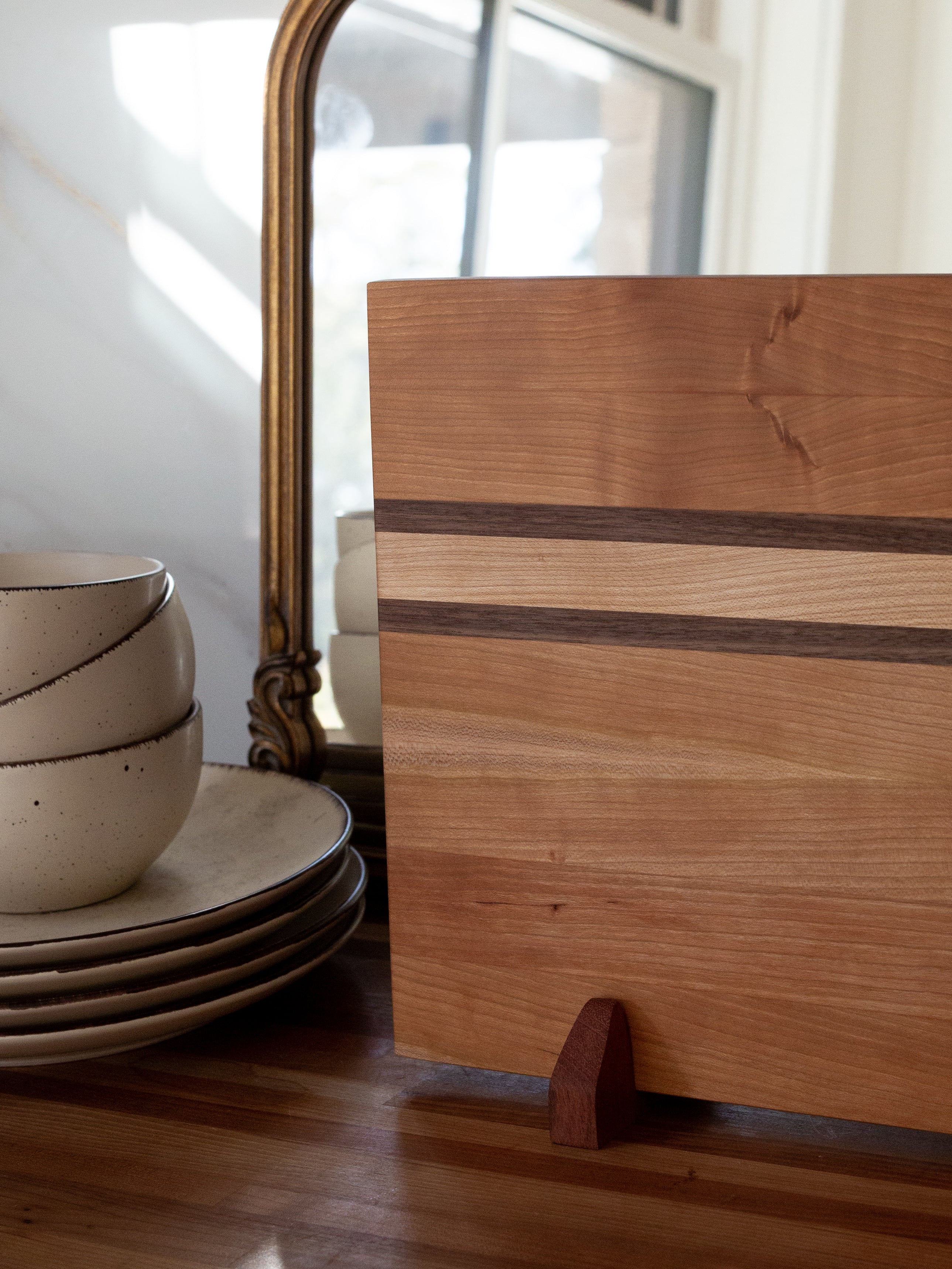 Cutting Board - Cherry Edge-grain w/ Stripes