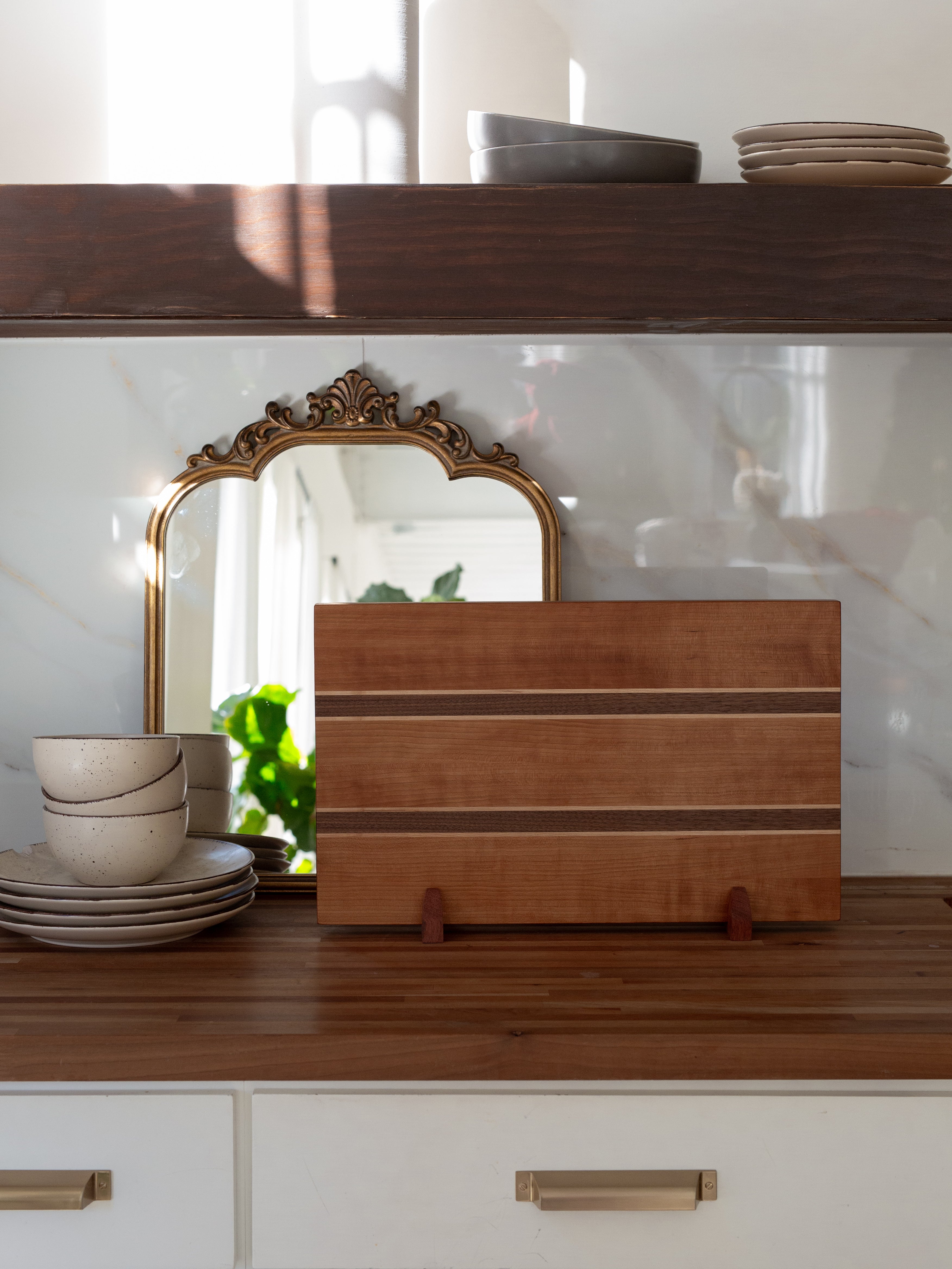 Cutting Board - Cherry Edge-grain w/ Stripes